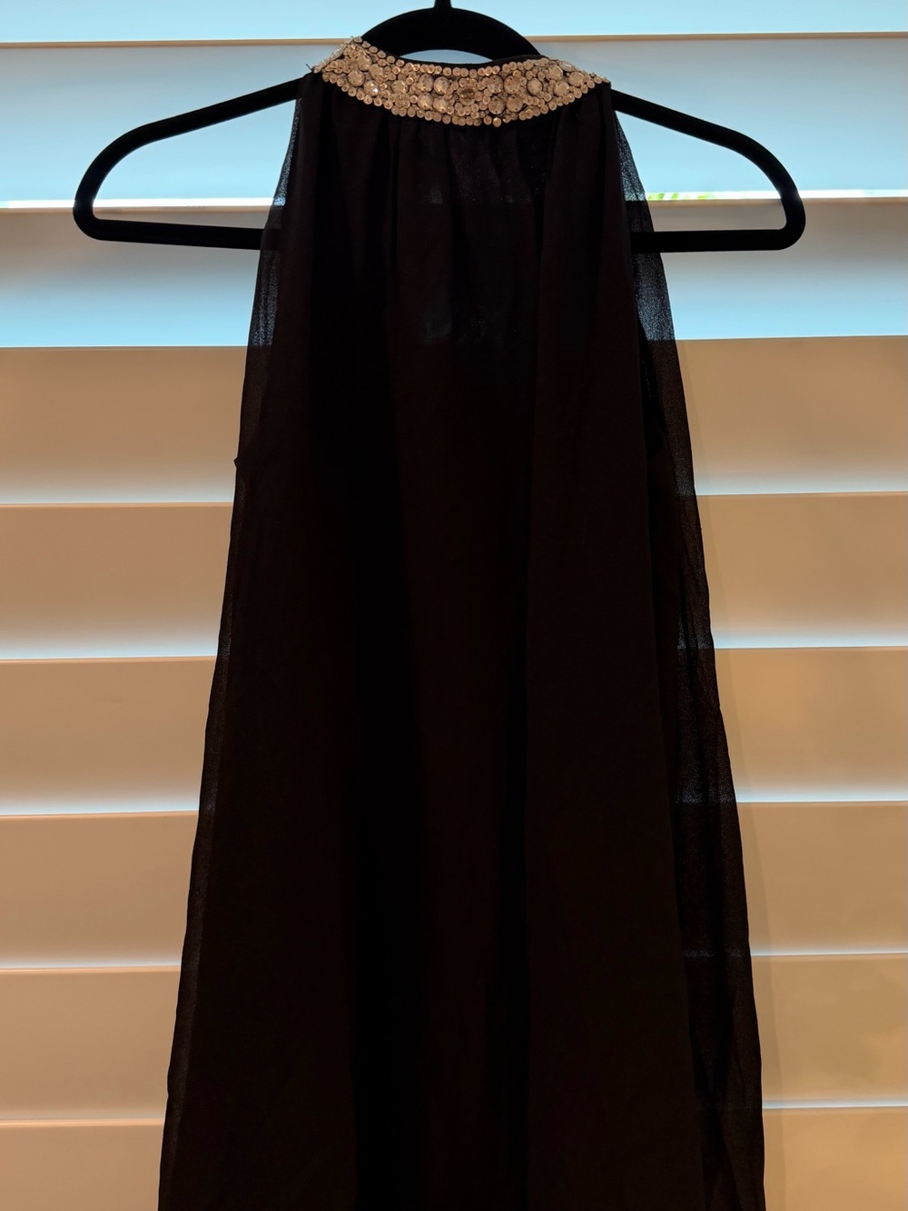 Black Dress with Beaded Sequin Accent